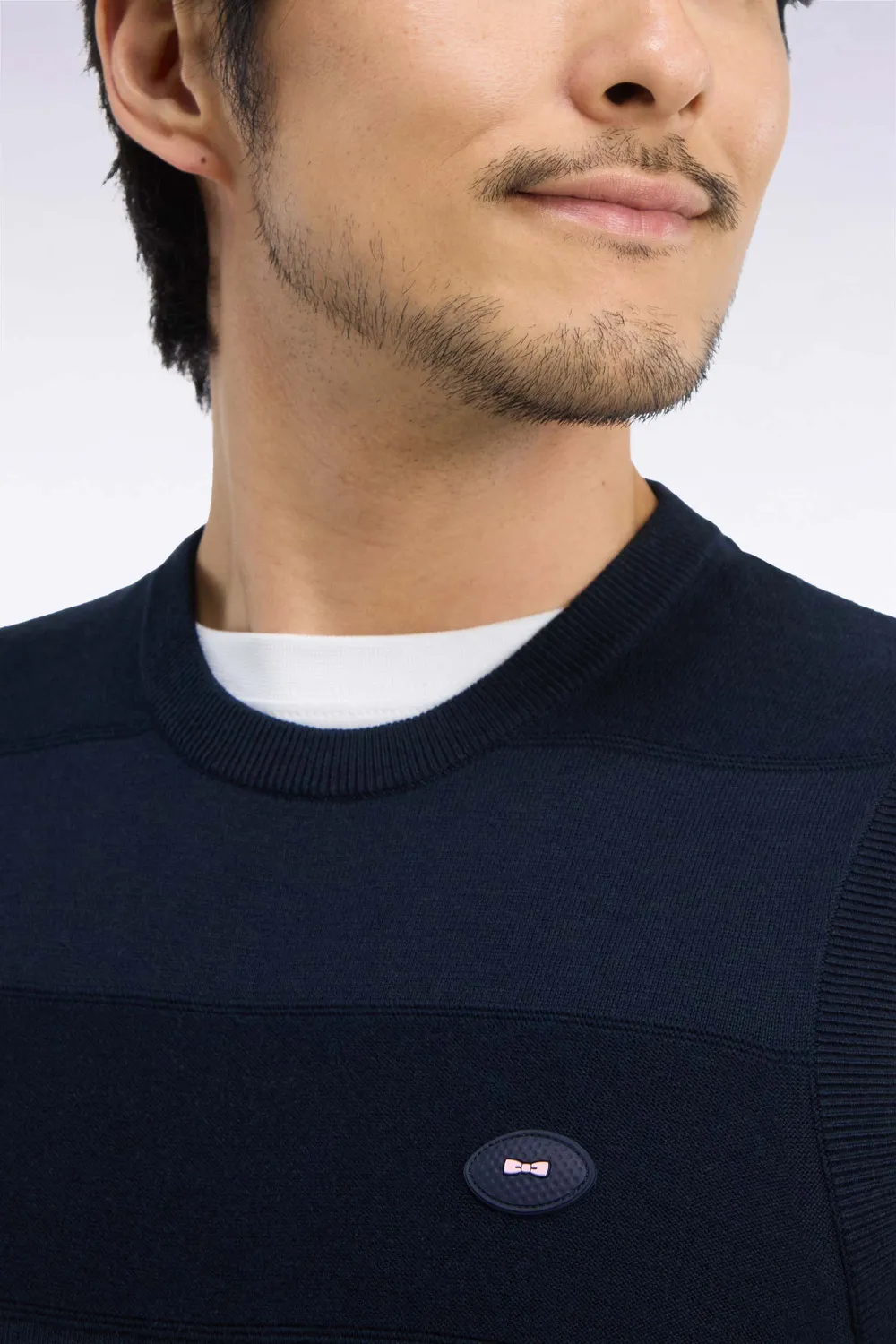 Eden Park Golf pull débardeur marine coton coupe droite