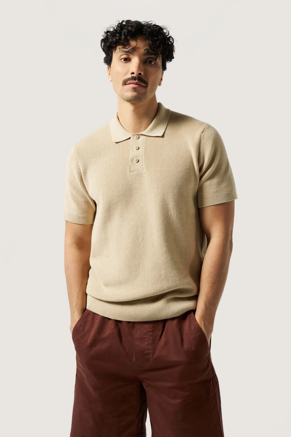 Loom Le polo en maille polo coton bleu tempête
