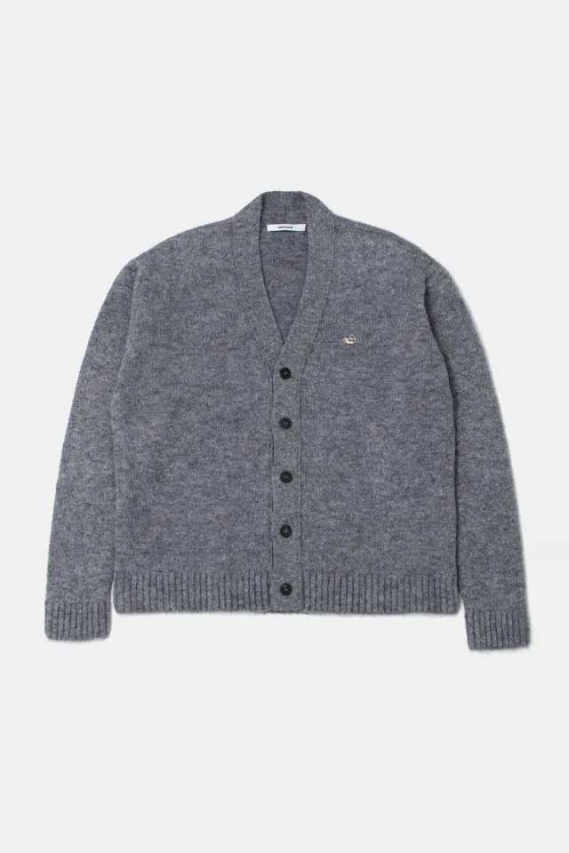 Edmmond Studios Duck cardigan gris laine alpaga