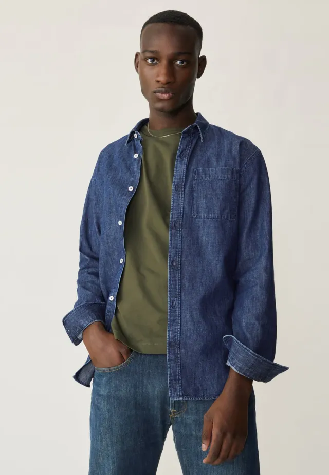 Loom chemise en jean chemise bleu moyen robuste