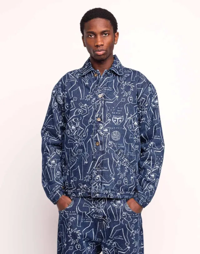 Olow Akka Life Dance veste denim bleu homme