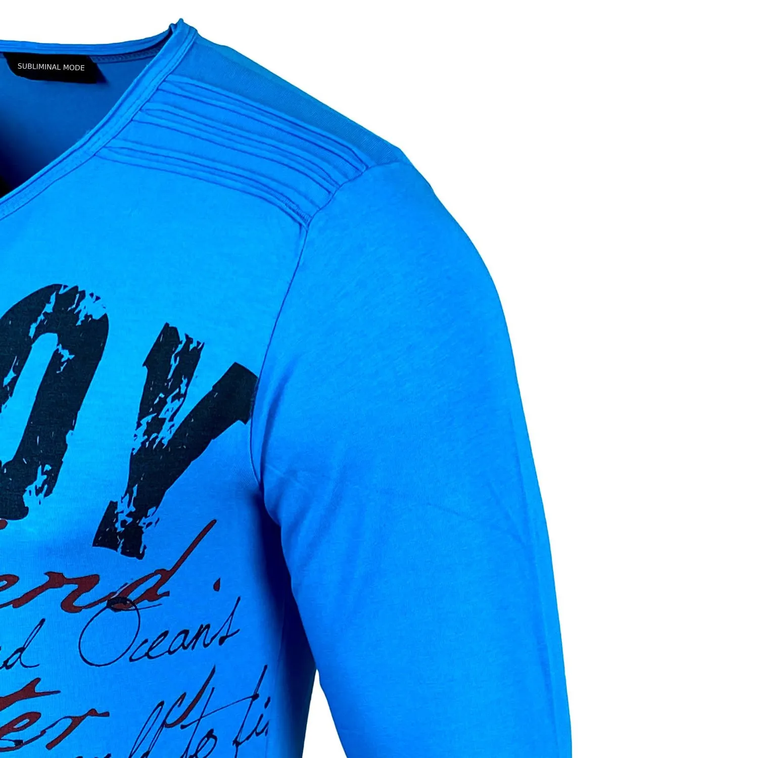 Subliminal Mode BX707 t-shirt homme manches longues imprimé