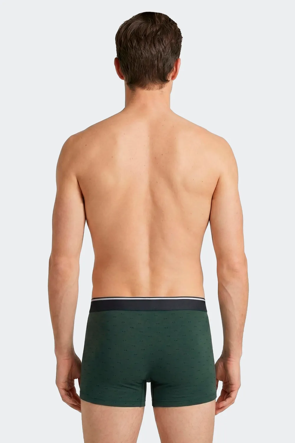 Eden Park boxer coton stretch kaki micromotifs