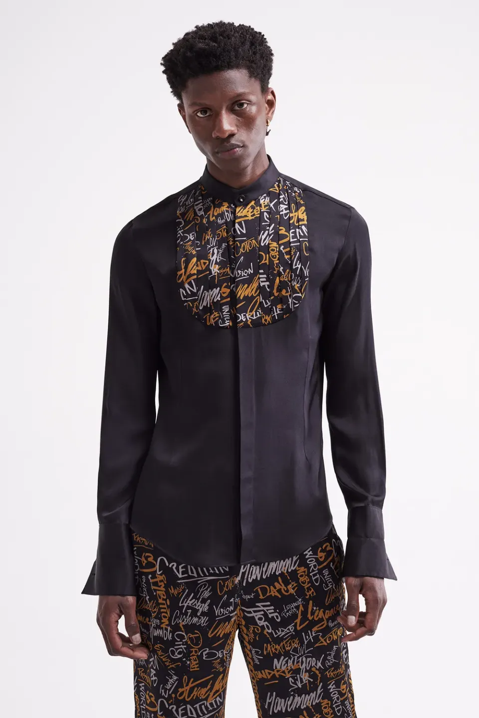 FRENCH DEAL Maestro Graffiti chemise satin de soie