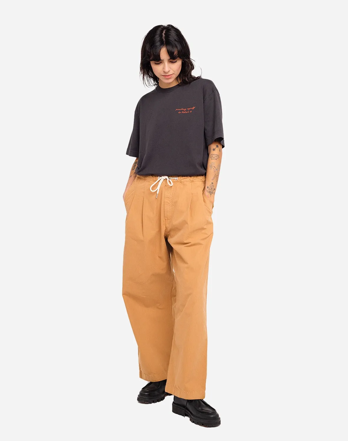 OLOW Bruce pantalon camel coton bio