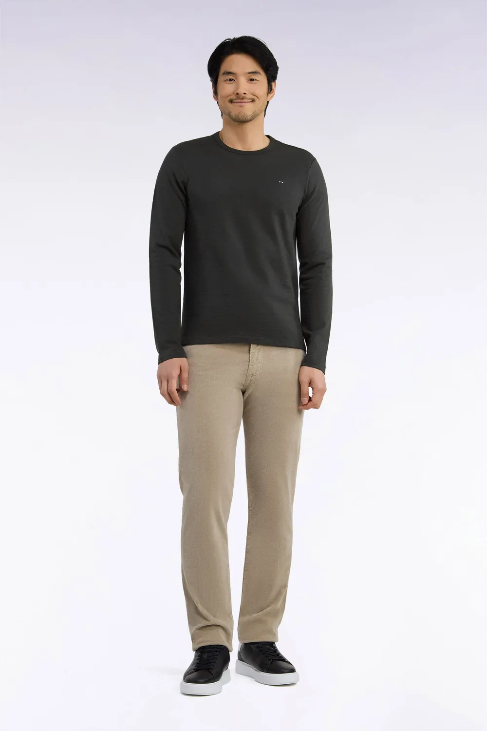 Eden Park pantalon 5 poches velours beige regular
