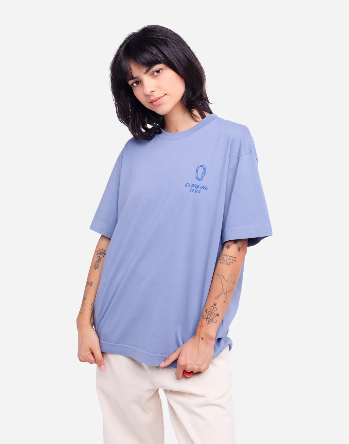 OLOW Capra t-shirt ample bleu azur coton