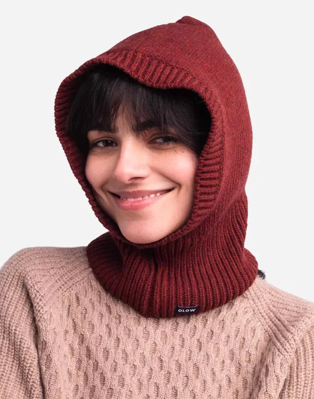 OLOW Hood cagoule rouille chiné laine