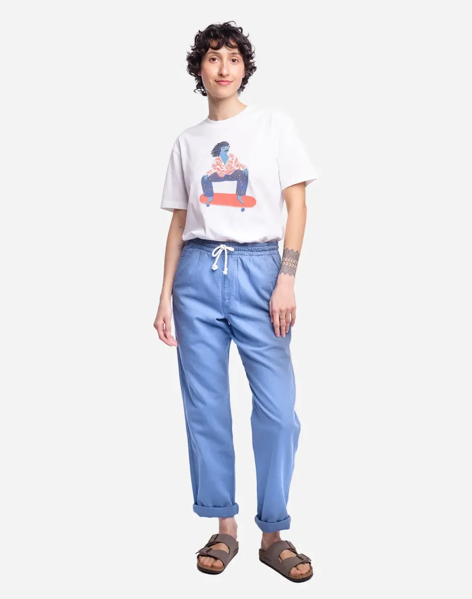 Olow Hatha pantalon bleu cobalt coton bio