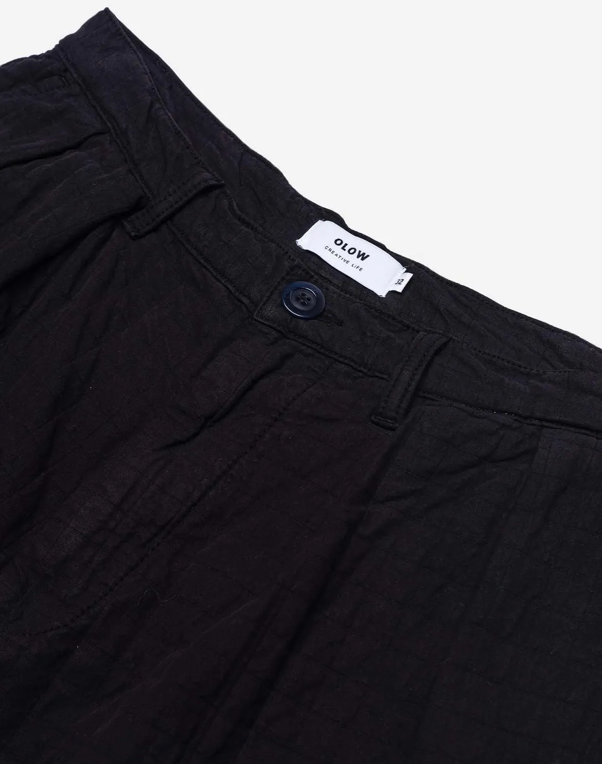 OLOW Sembo pantalon noir matelassé coupe ample