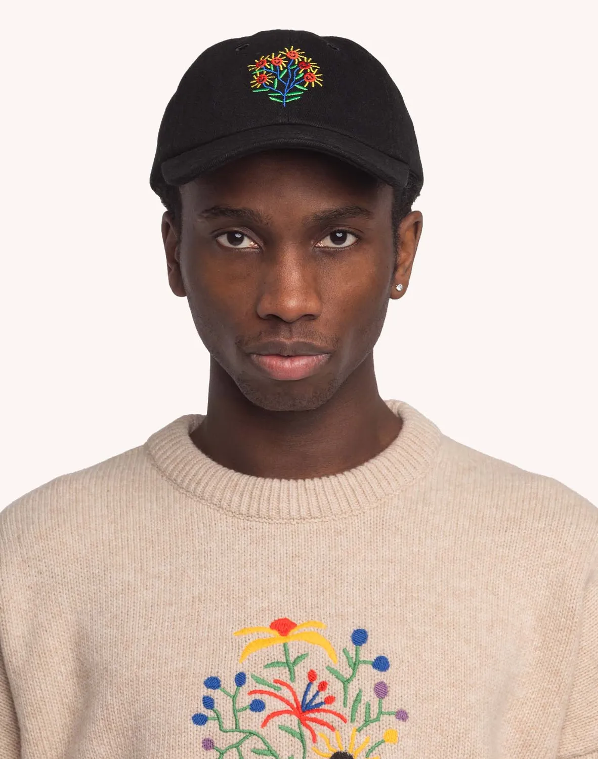 OLOW Six Panel casquette Blossom denim noir