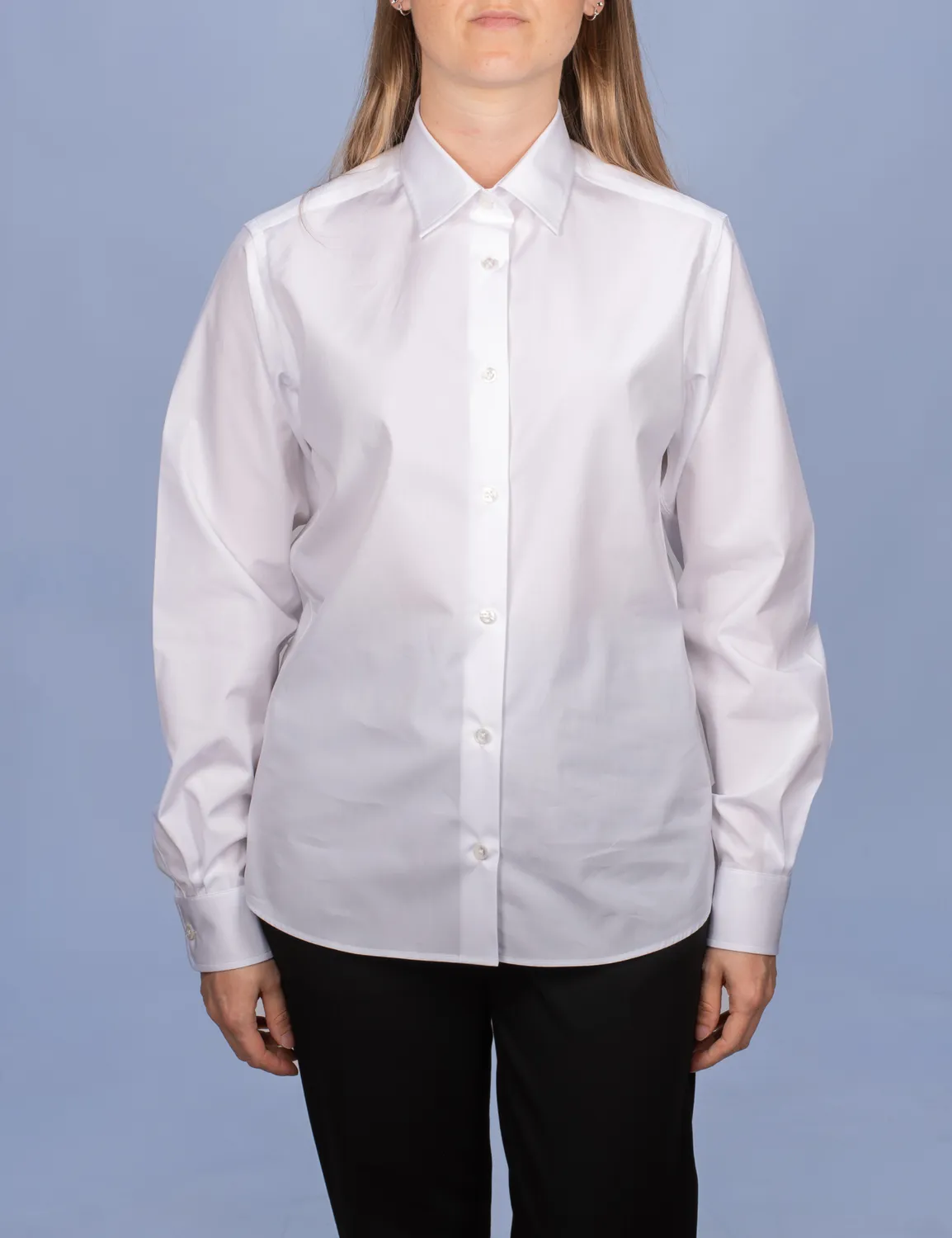 La Chemise Française Satin Blanc chemisier satin coton