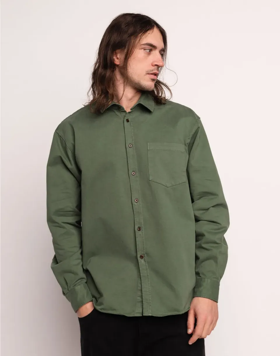 OLOW Nago Fields chemise kaki serge coton