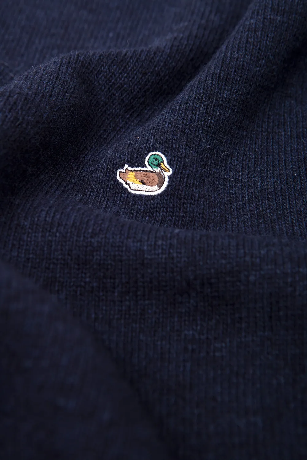 Edmmond Studios Duck Sweater pull bleu marine laine mérinos