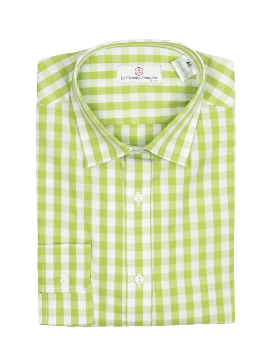 La Chemise Française Carreaux Vert Pomme chemisier vichy