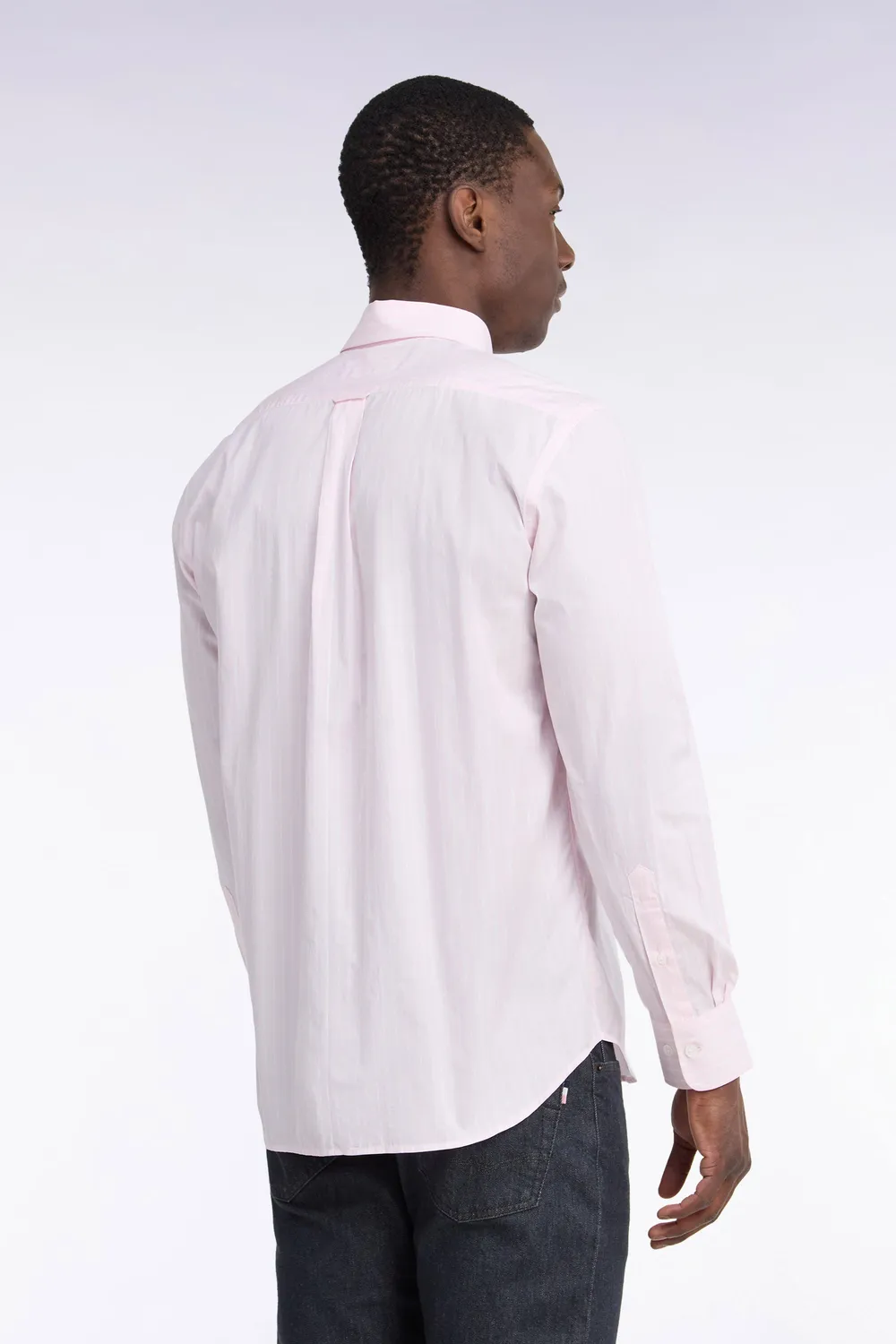 Eden Park Legend chemise homme blanche rayures roses coton
