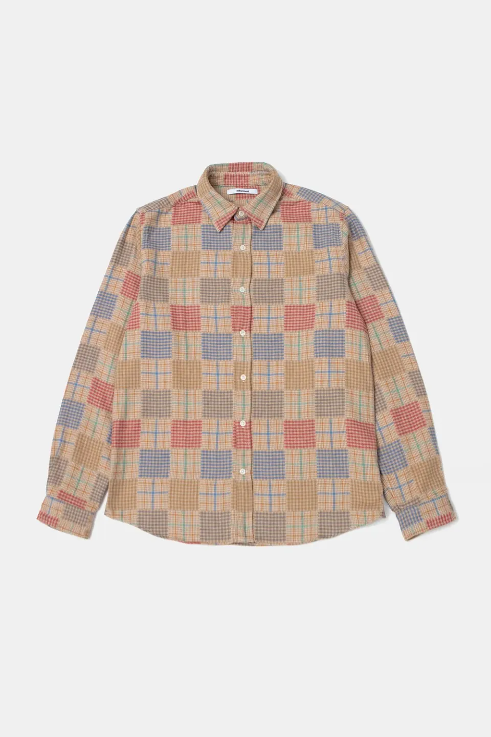 Edmmond Studios Yeld Shirt chemise homme marron à carreaux