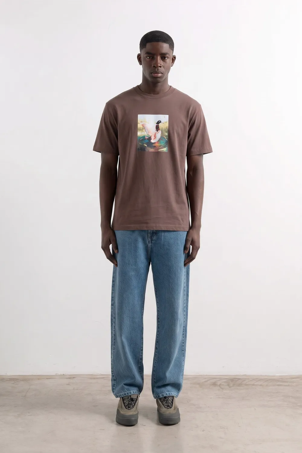 Edmmond Studios Tour t-shirt homme chocolat imprimé