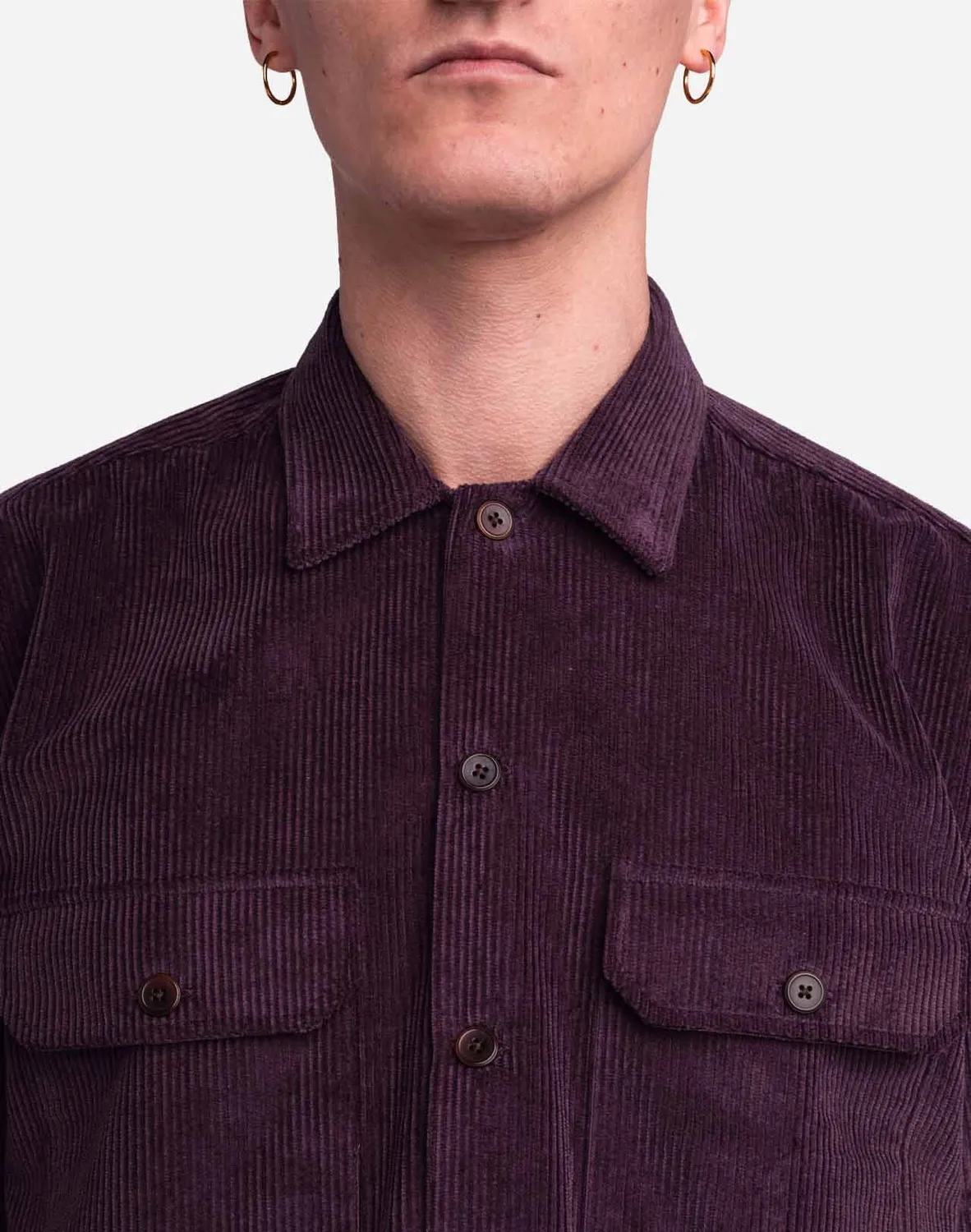 OLOW Décré chemise prune velours coton