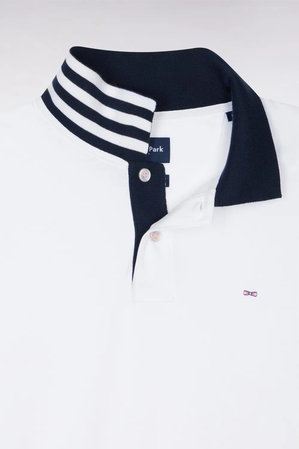Eden Park polo blanc coton pima homme manches courtes