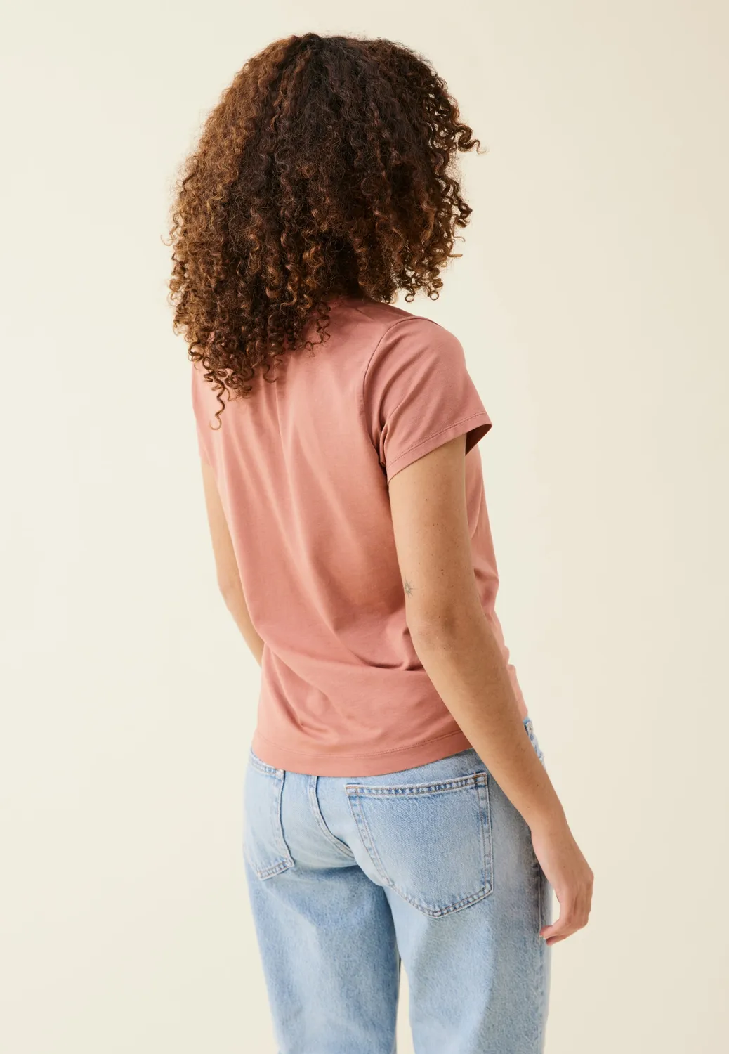 Loom Le t-shirt Tencel t-shirt kaki XS fluide