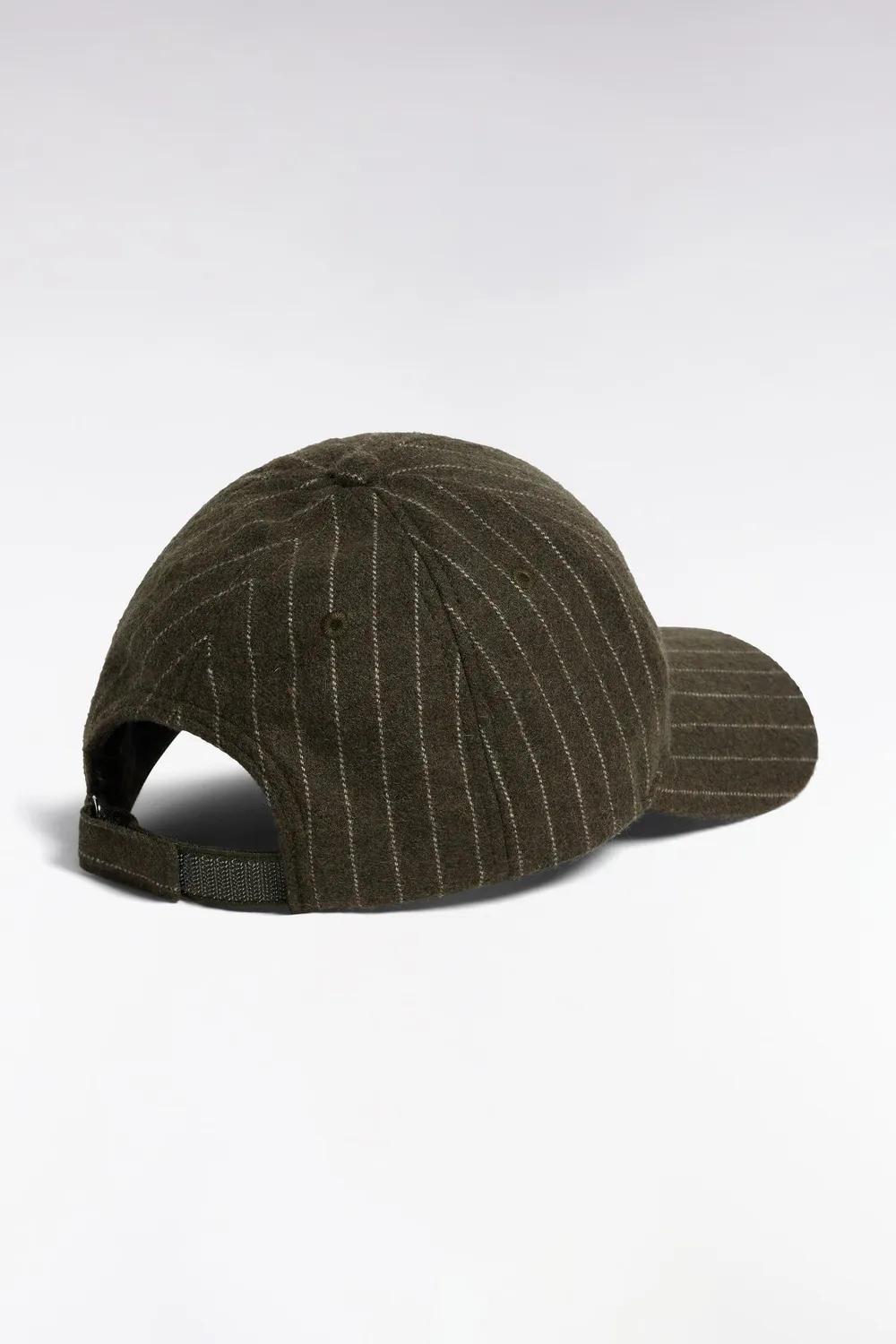 Eden Park casquette drap laine rayé kaki TU 6 panneaux