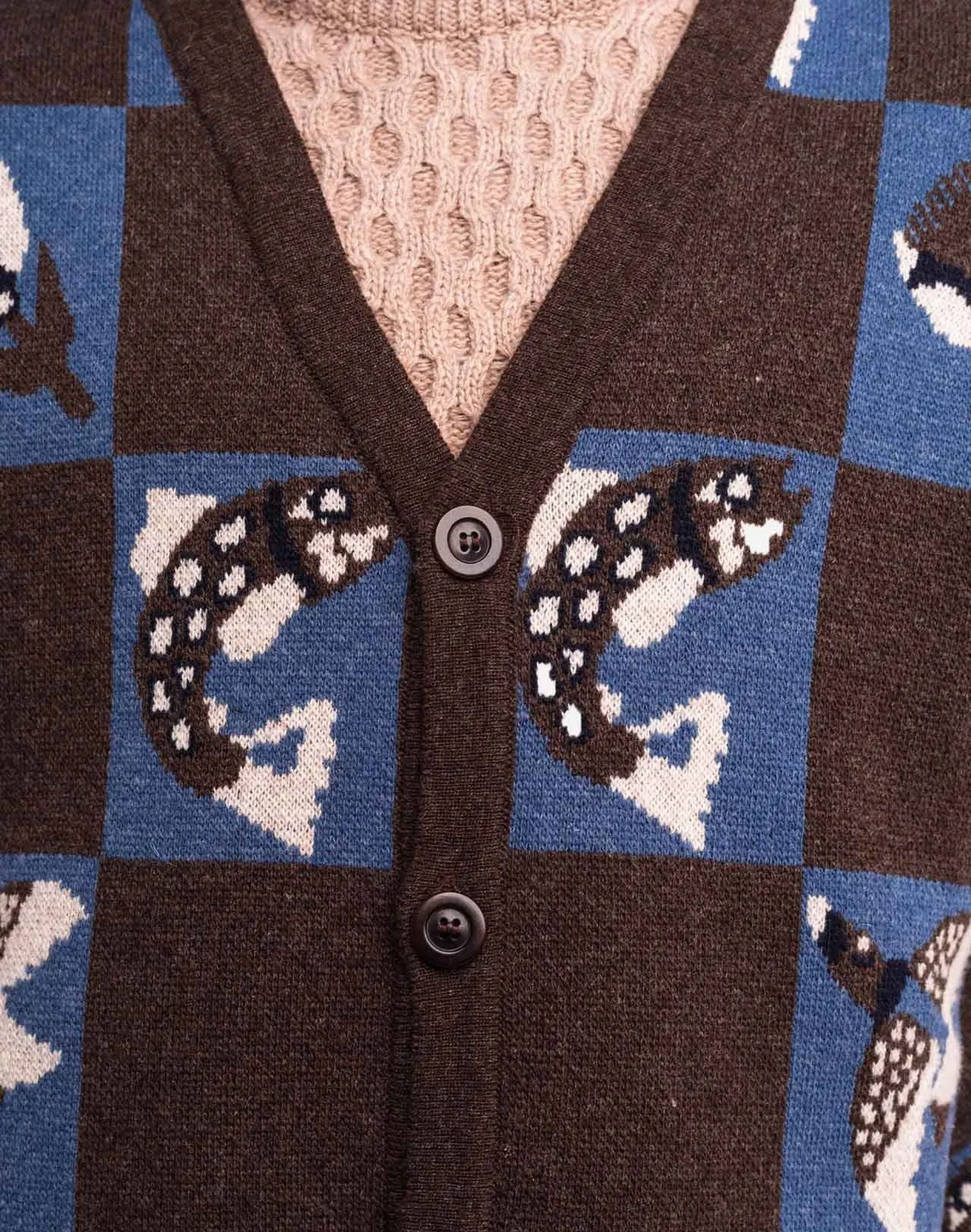 OLOW Solway cardigan sans manches bicolore laine