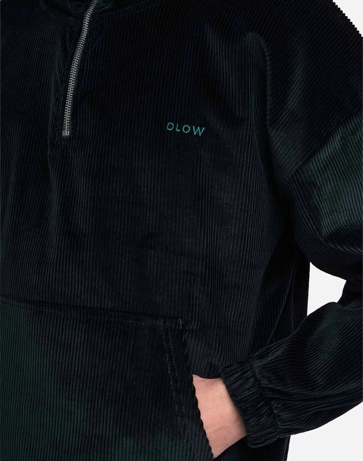 OLOW Bangor sweat vert foncé velours coton