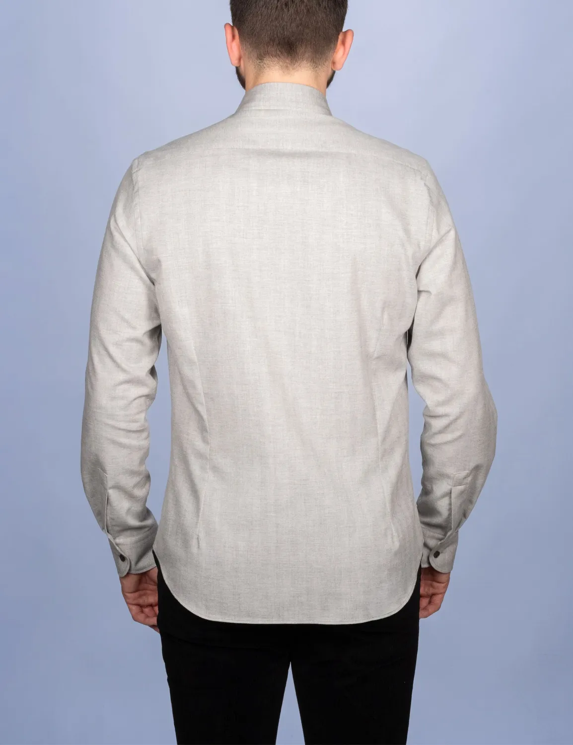 La Chemise Française Chevrons chemise flanelle gris