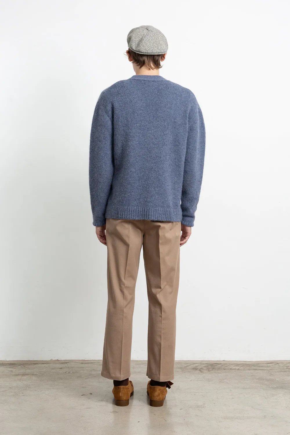 Edmmond Studios Duck cardigan bleu foncé laine alpaga