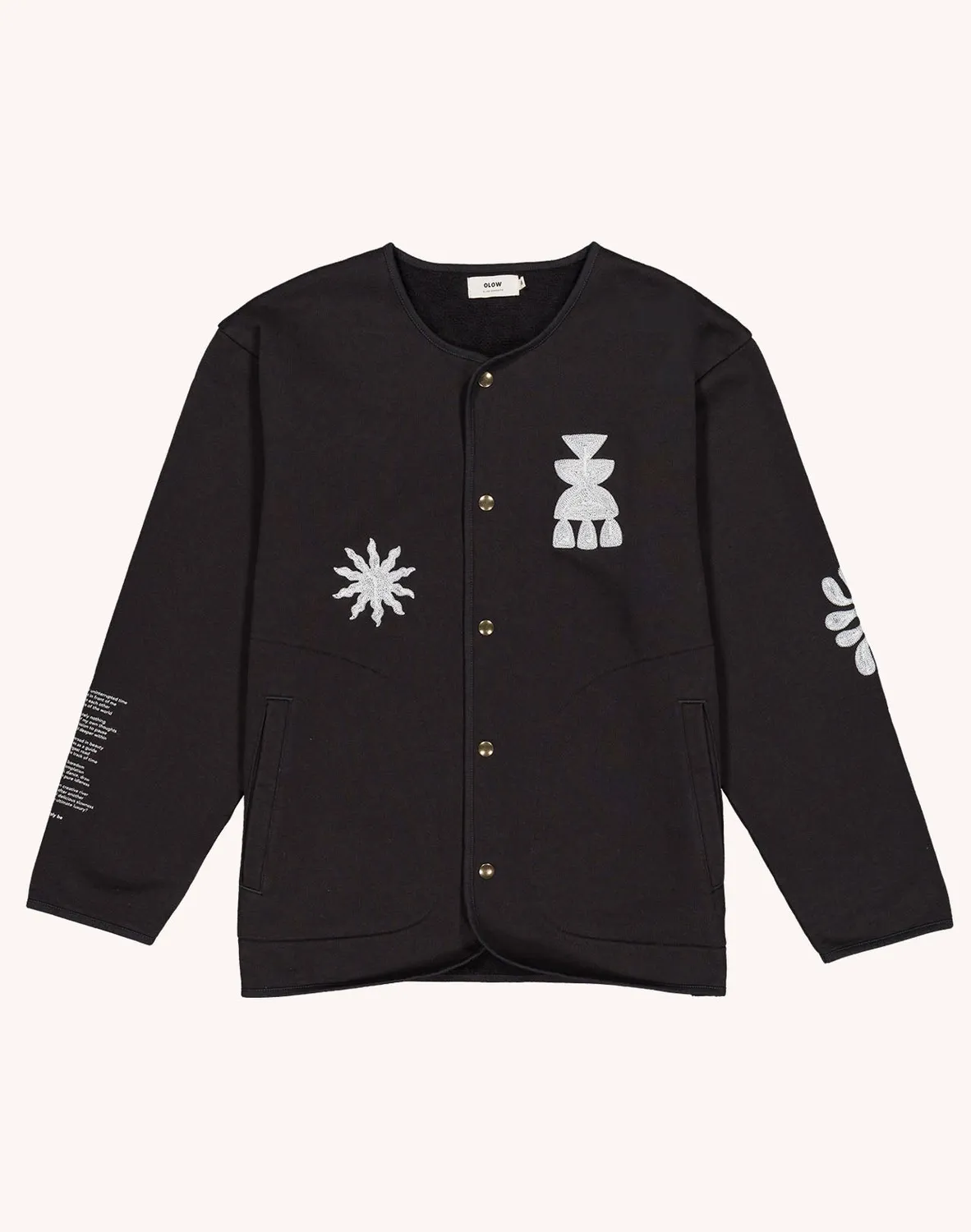 OLOW Okina sweat noir carbone molleton 430g