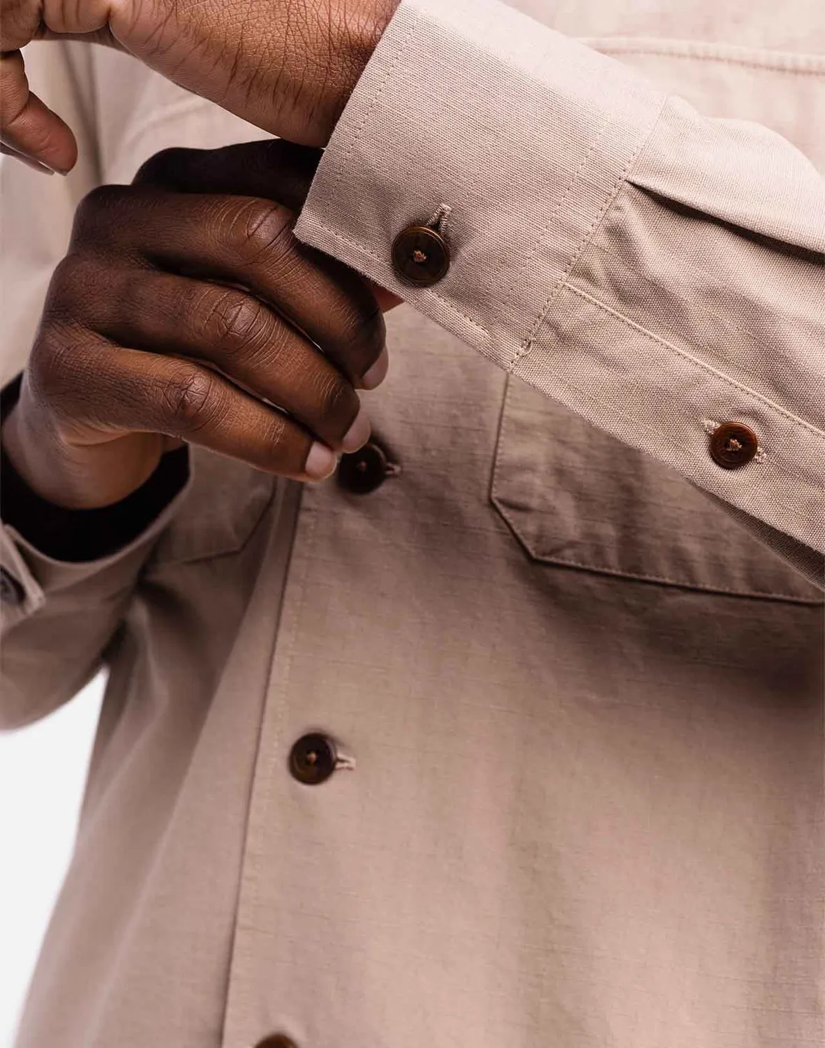 Olow Décré Nelder chemise beige coton bio