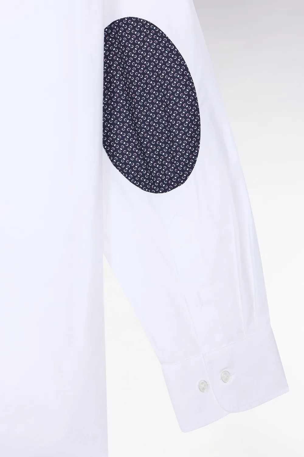 Eden Park chemise coton blanc micromotifs coupe droite