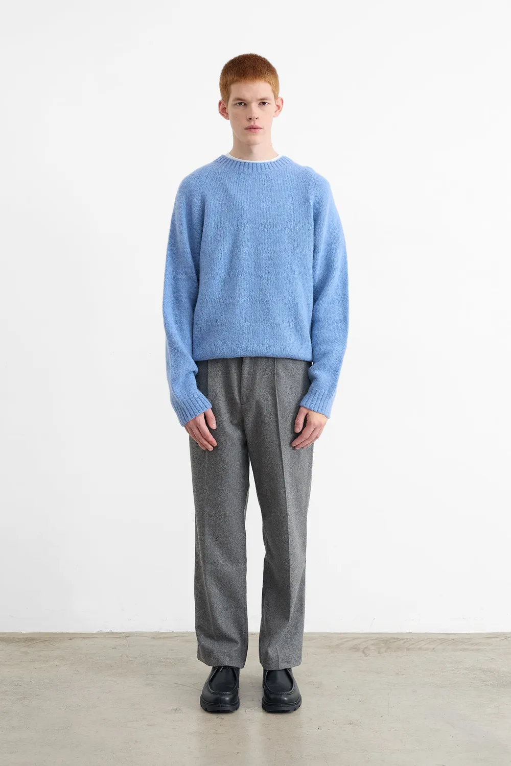 Edmmond Studios Jack Pant pantalon gris chiné laine