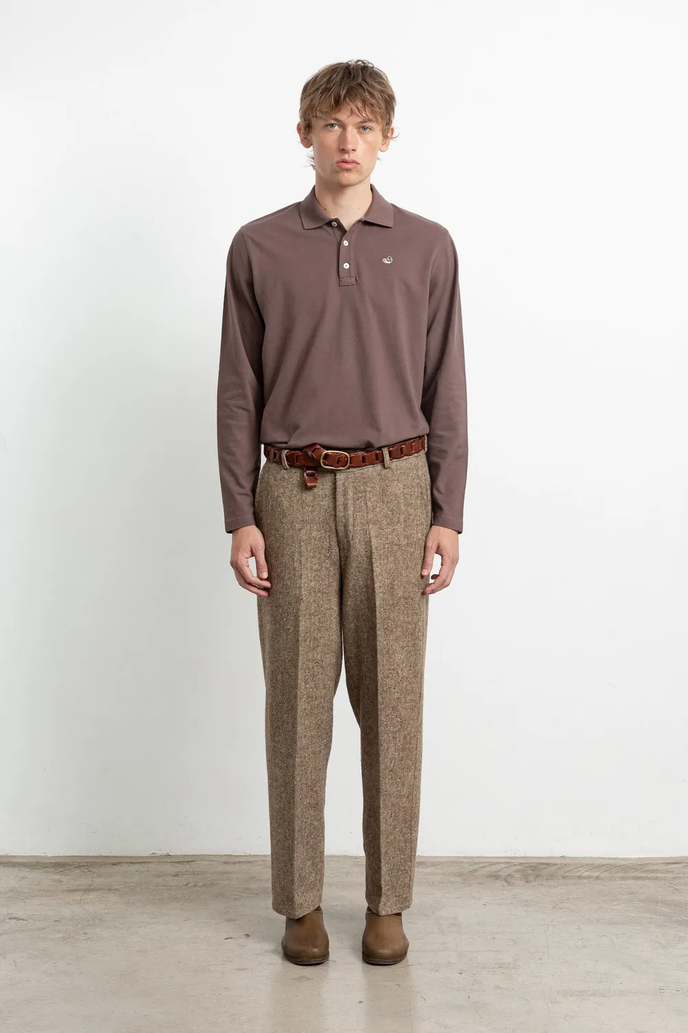 Edmmond Studios Duck Polo LS polo chocolat manches longues
