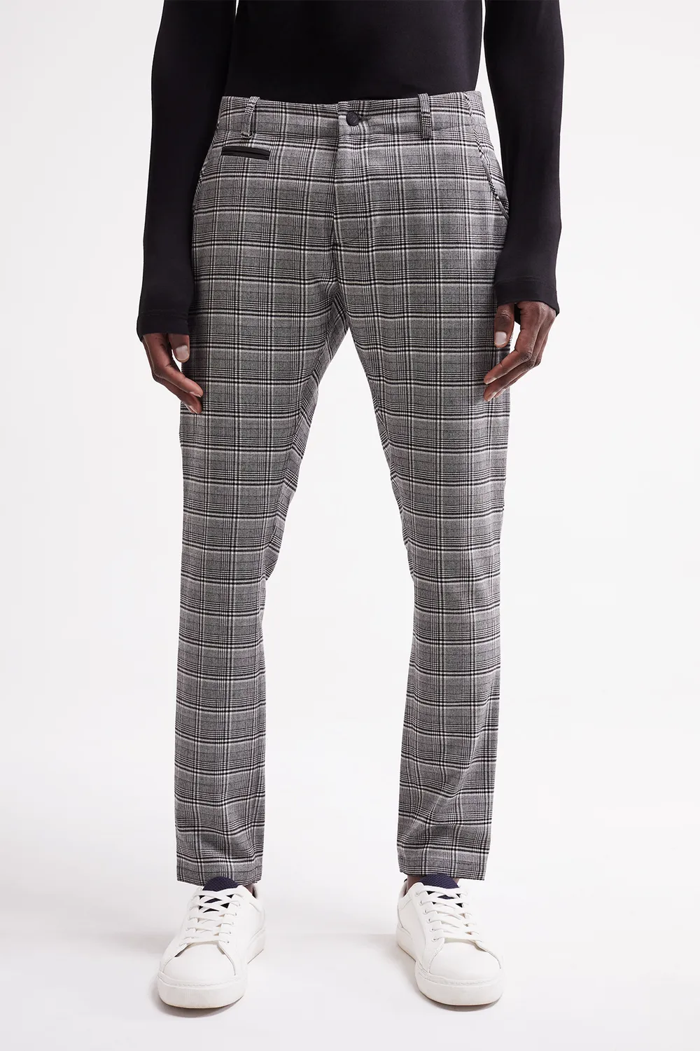 French Deal Sensation pantalon laine cuir homme