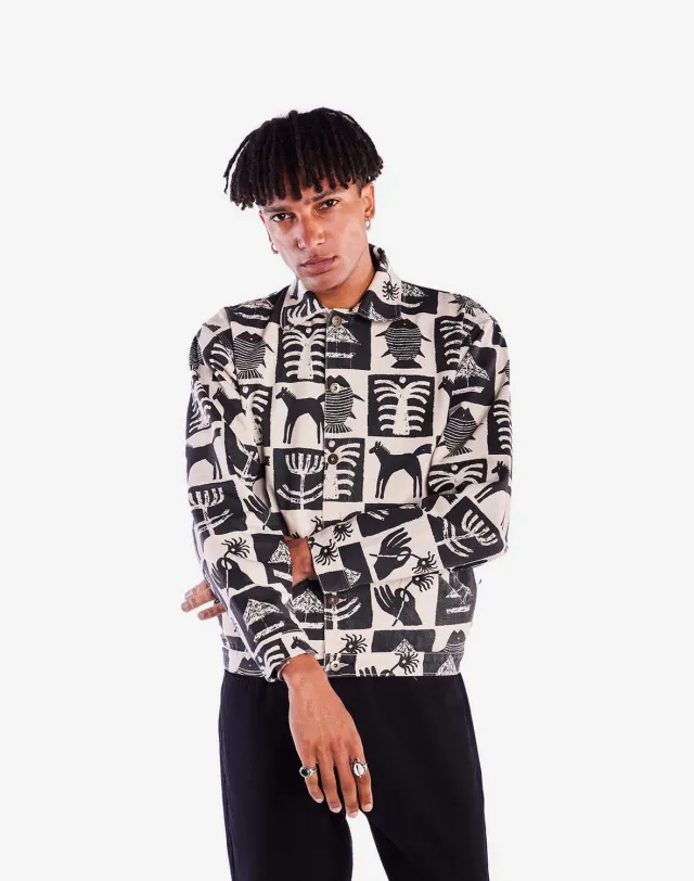 OLOW Tamar veste bicolore denim créateur