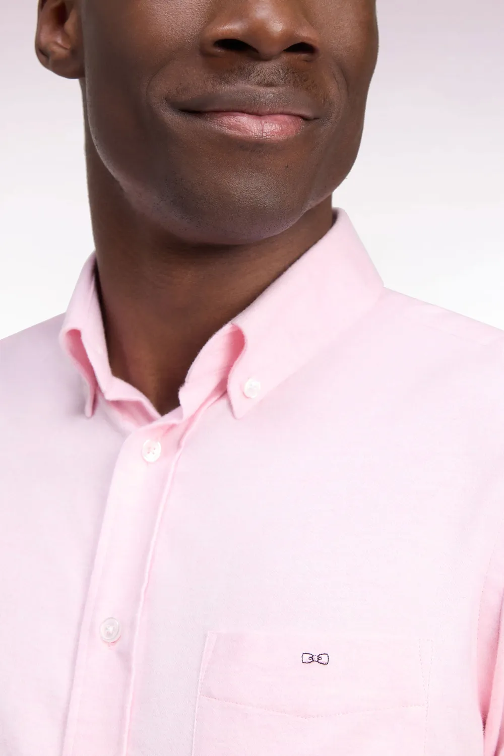 Eden Park Club Classique chemise coton rose coupe droite
