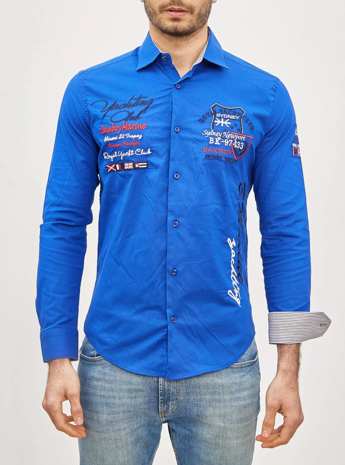 Subliminal Mode BX508 chemise homme taille L brodée