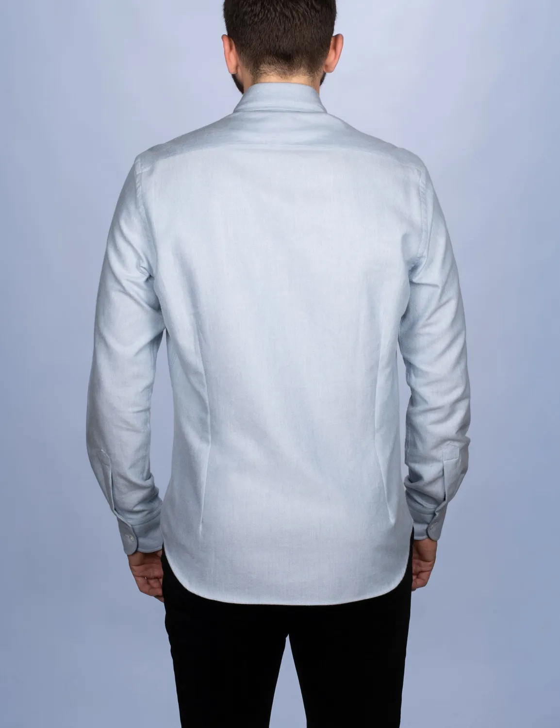 La Chemise Française Alpine chemise flanelle bleu glacier