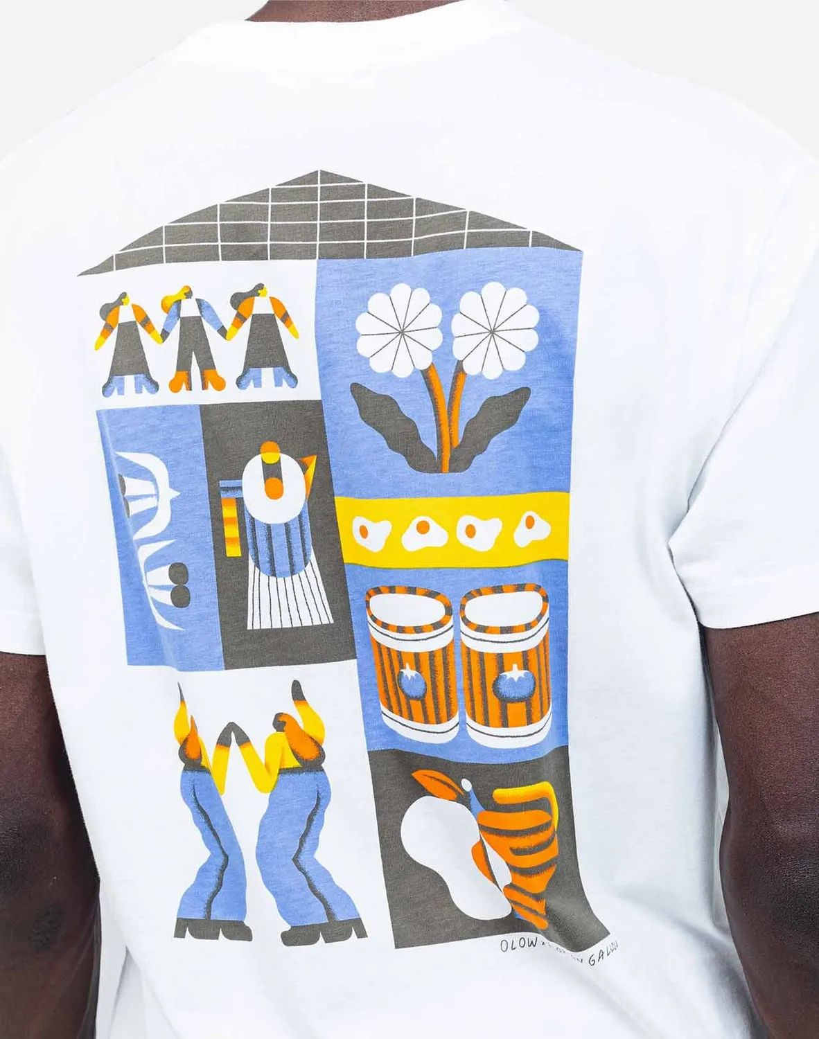 OLOW Life t-shirt écru coton bio imprimé