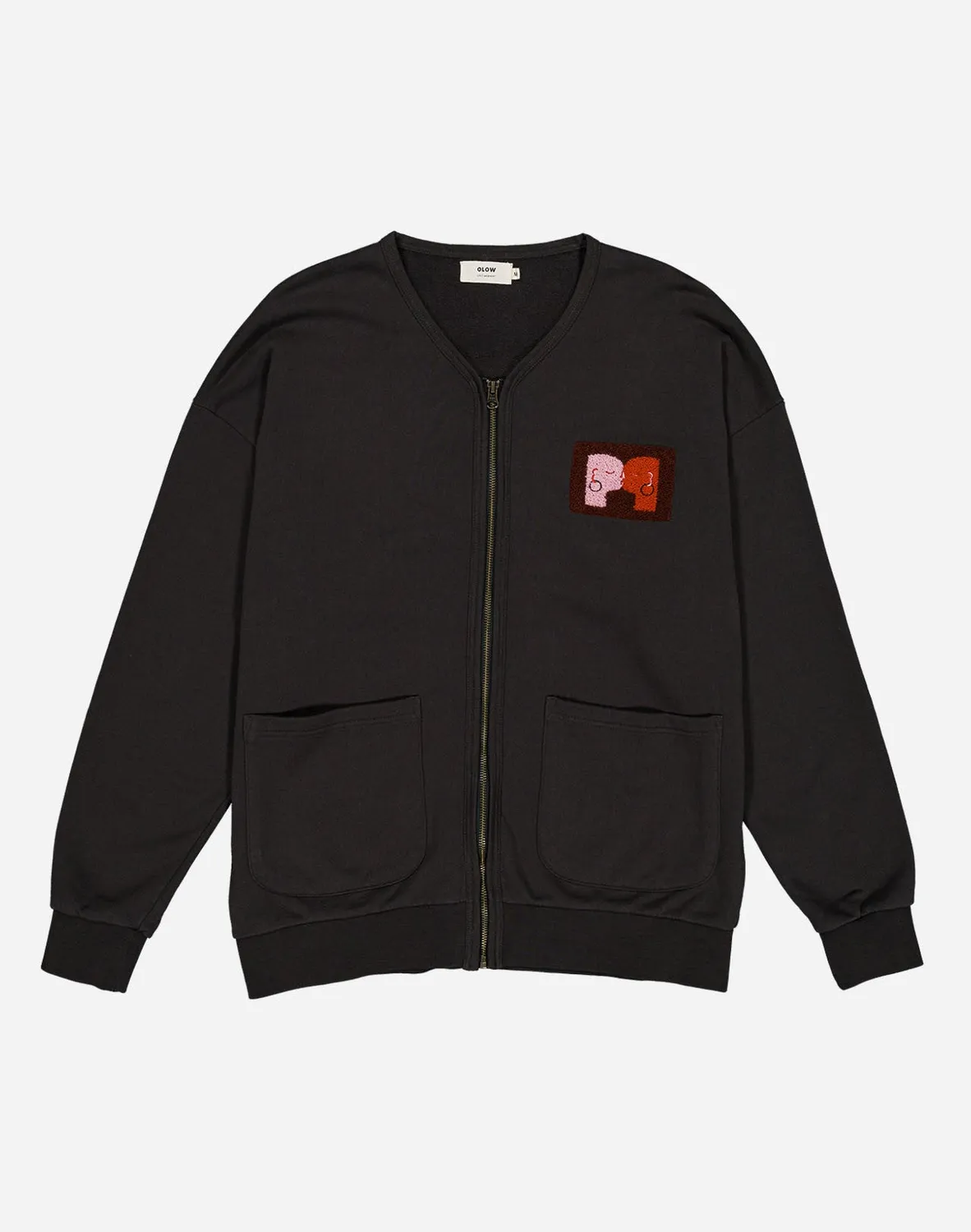 OLOW Kigo Kiss sweat zippé noir coton bio