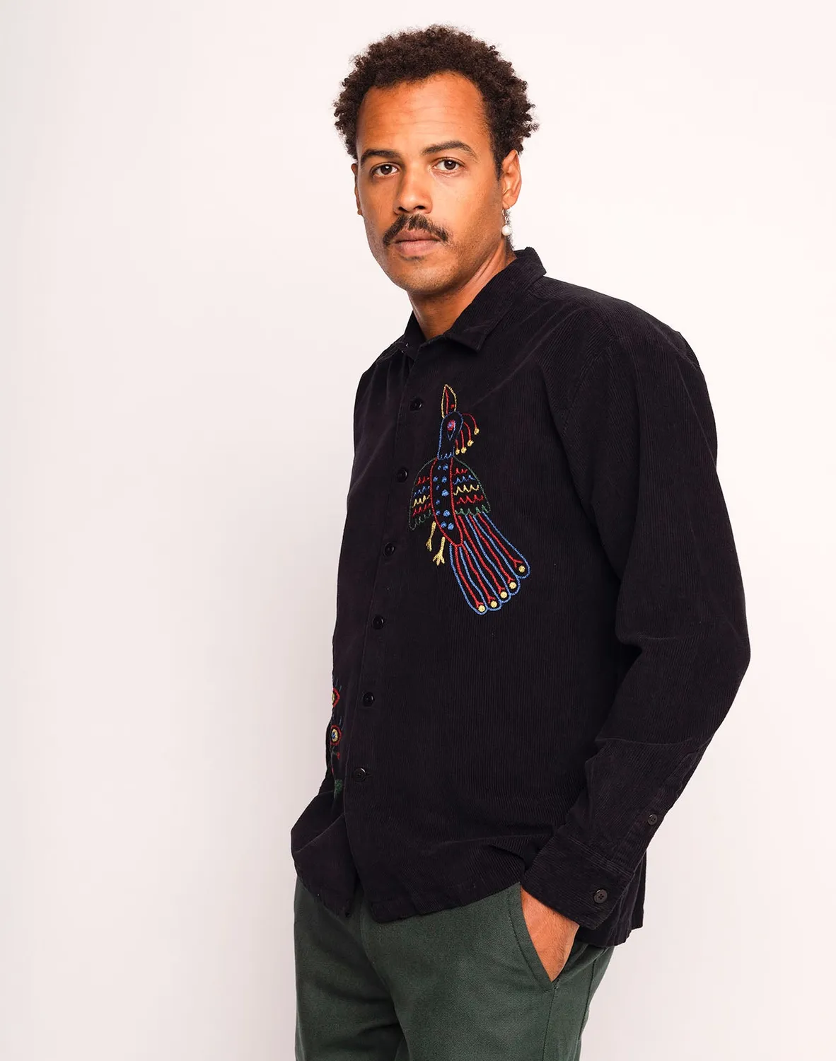 OLOW Decré Take Off chemise homme noir velours