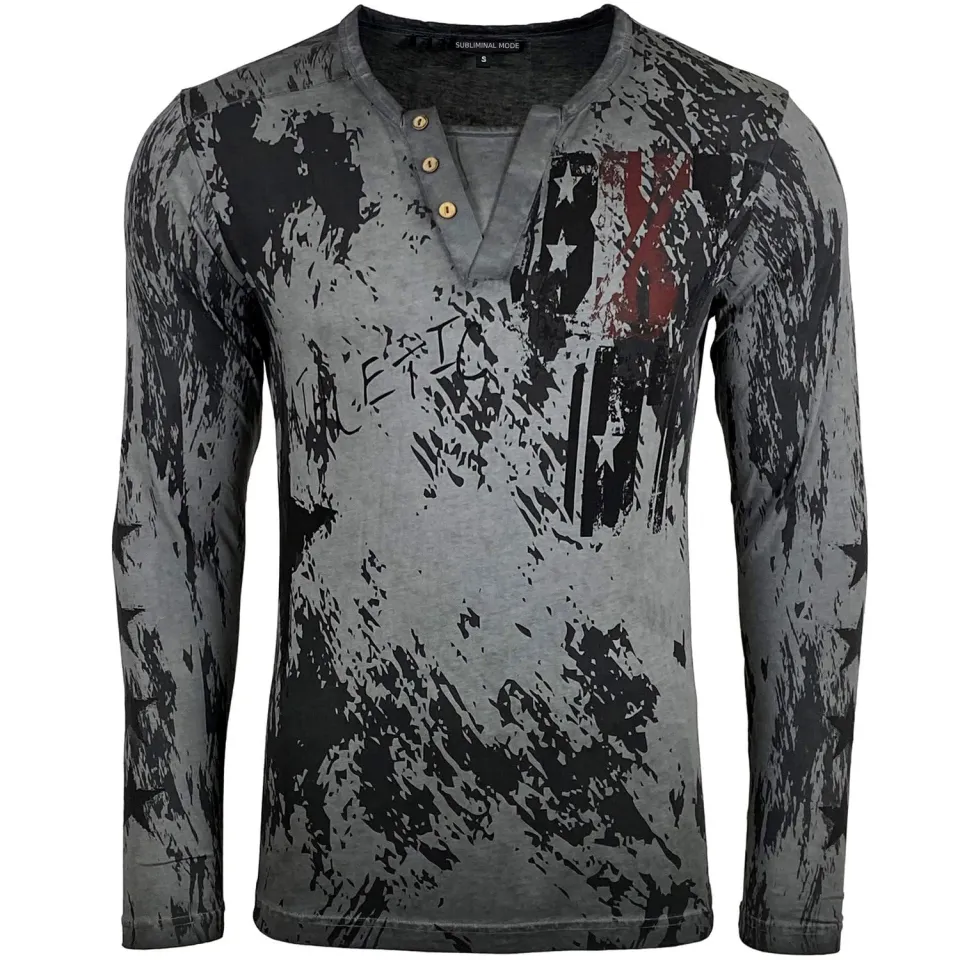 Subliminal Mode BX702 t-shirt manches longues délavé