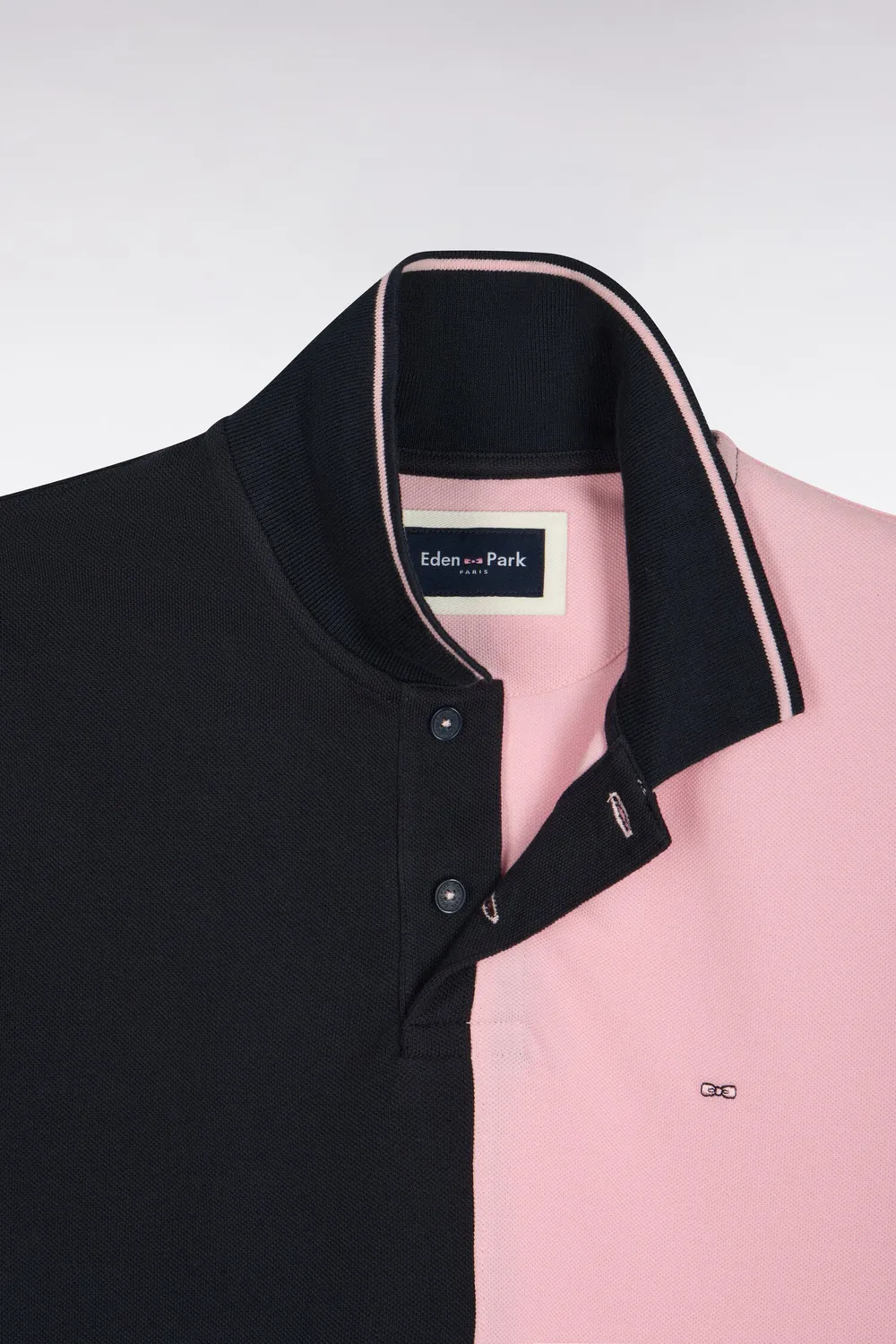 Eden Park polo manches courtes marine rose droit