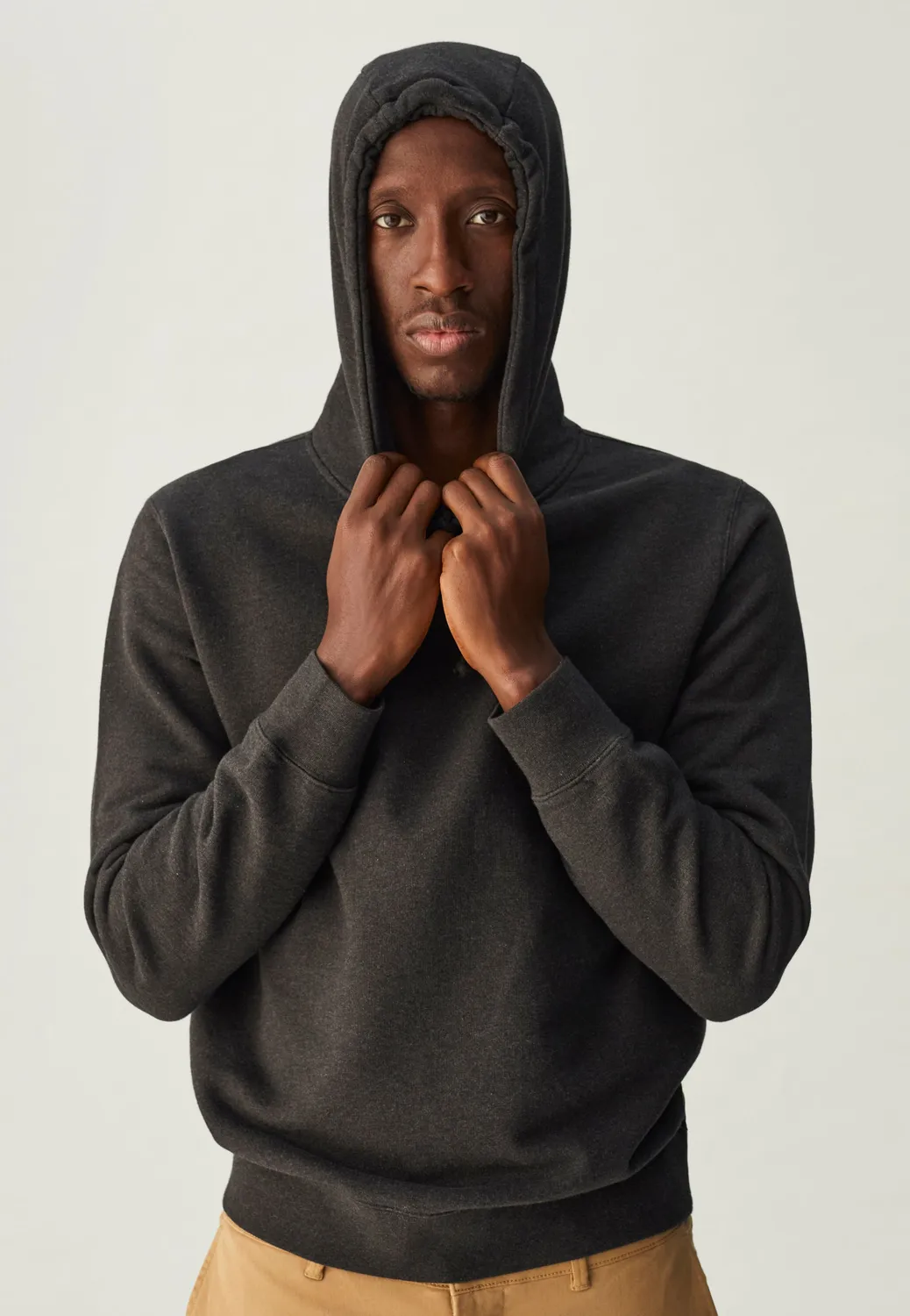 Loom sweat à capuche sweat-shirt coton bio kaki