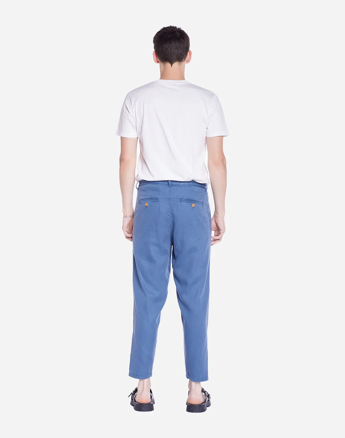 OLOW Swing pantalon bleu cobalt Tencel fuselé