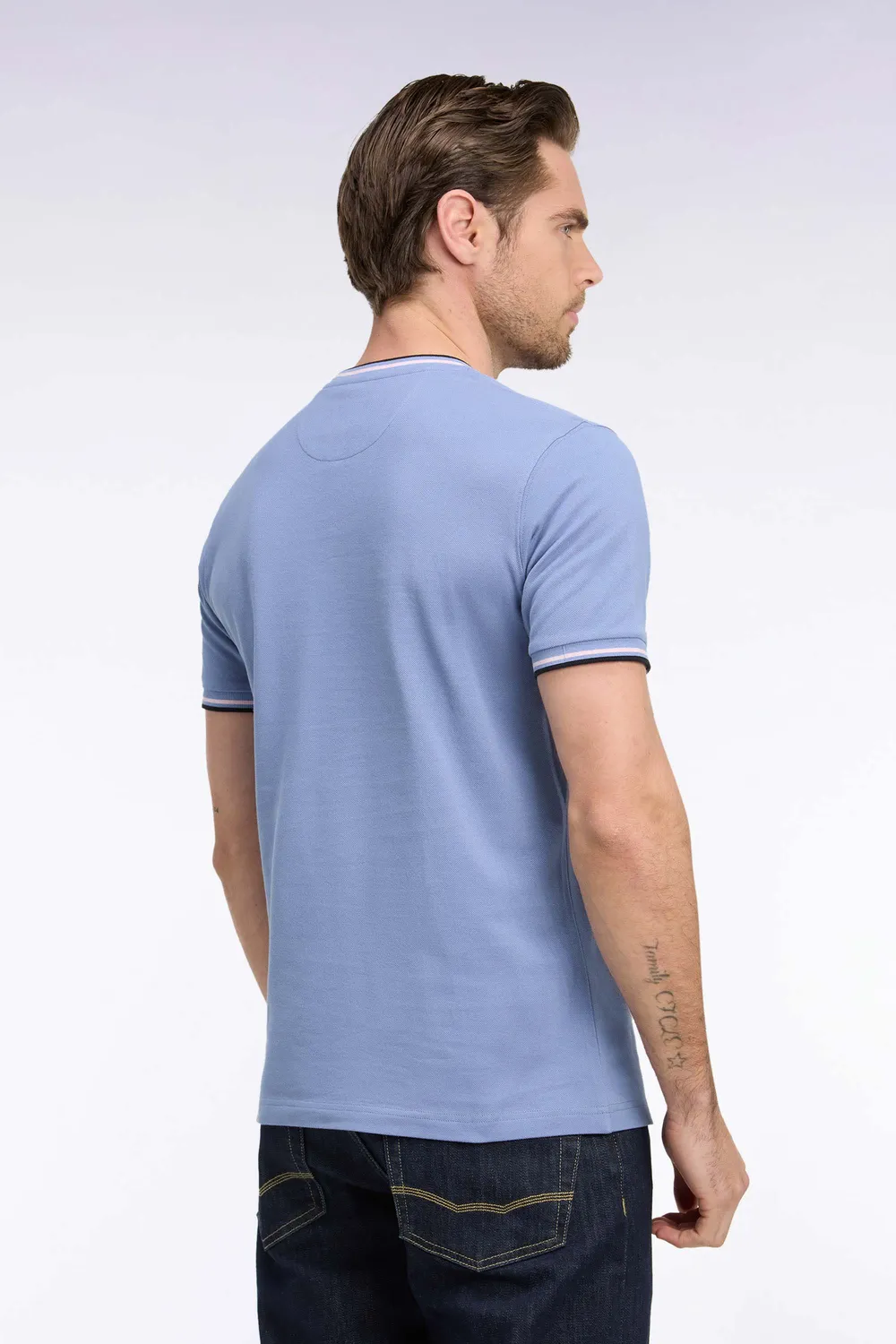 Eden Park t-shirt coton bleu rayé coupe droite homme