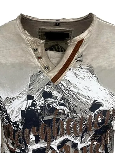 Subliminal Mode BX129 t-shirt homme taille S montagne délavé