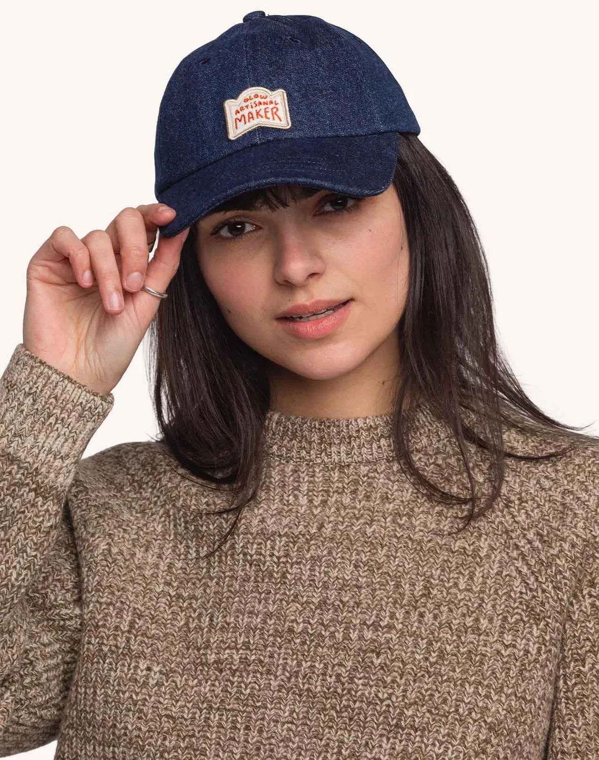 OLOW Maker casquette six-panel bleu denim